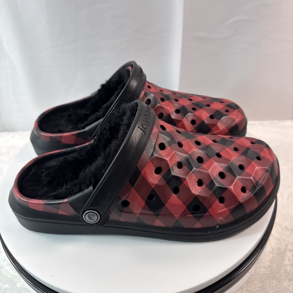 Joybees Lined Black/ Red Clogs M 7/ W 9 - Picture 5 of 6